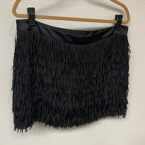Black mini fringe shirt